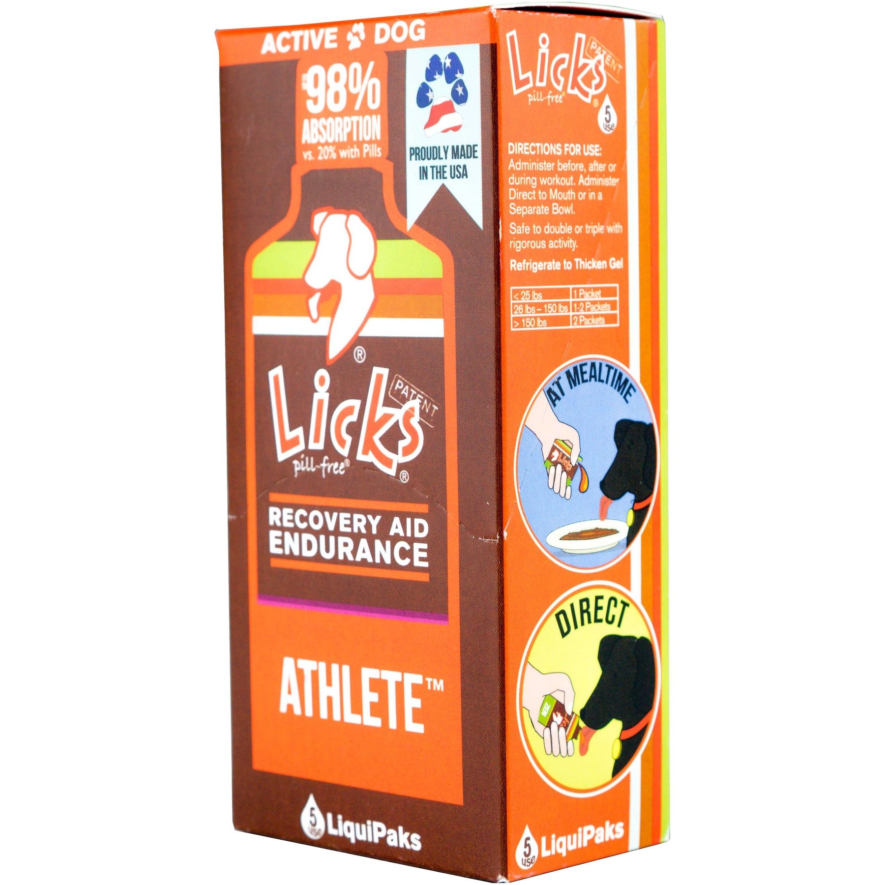 Licks Pill-Free ATHLETE Muscle Recovery & Endurance Support Dog Supplement, 5 count