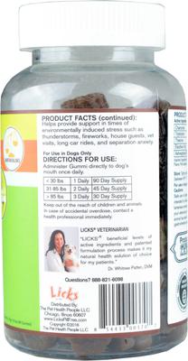 Show full view: Licks Pill-Free CALMING Gummi Dog Supplement, 90 count slide 3 of 4