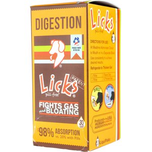 Licks Pill-Free DIGESTION Dog Supplement, 30 count