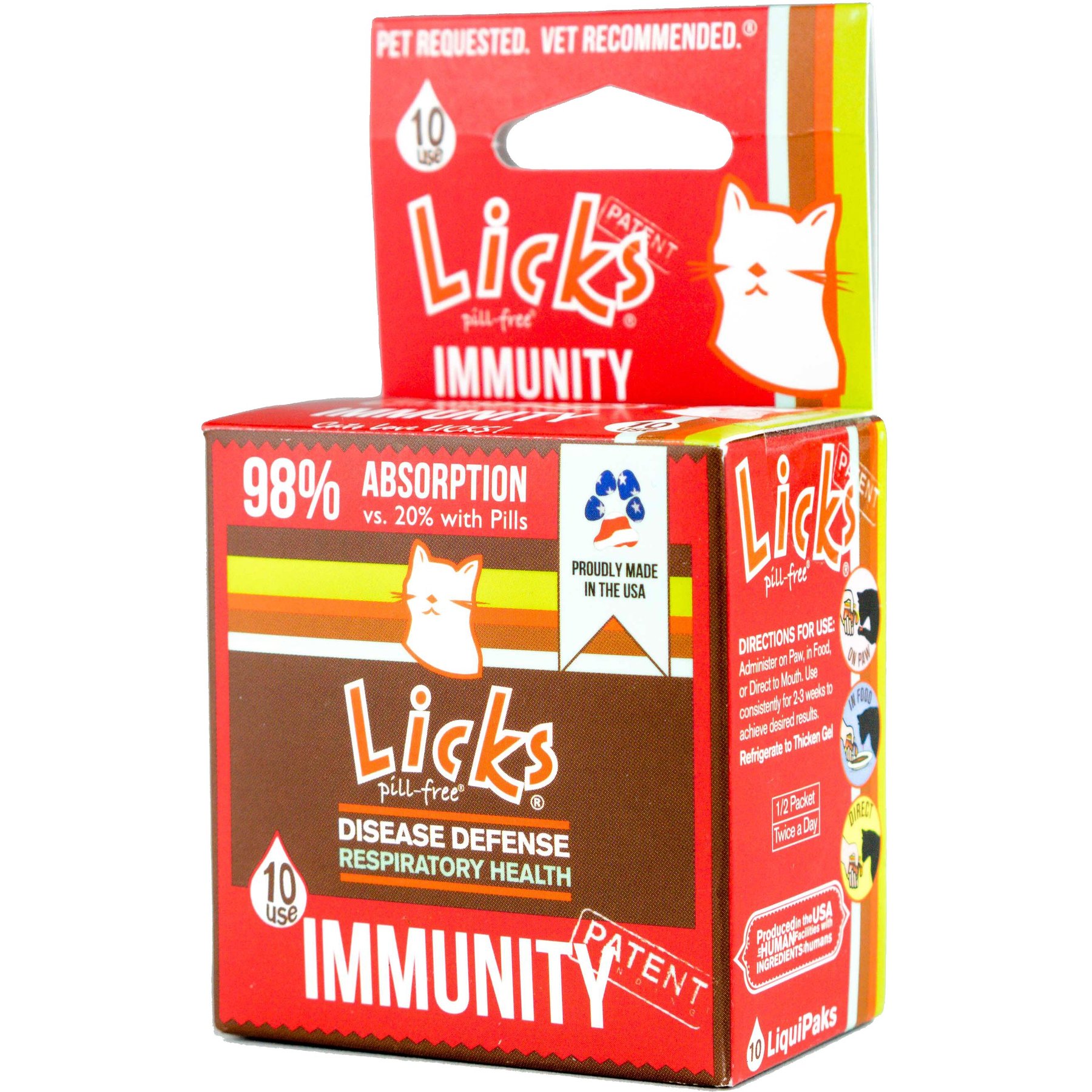 Licks Pill-Free IMMUNITY Cat Supplement, 10 count