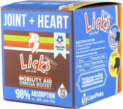 Licks Pill-Free JOINT + HEART Mobility Support Dog Supplement, 10 count