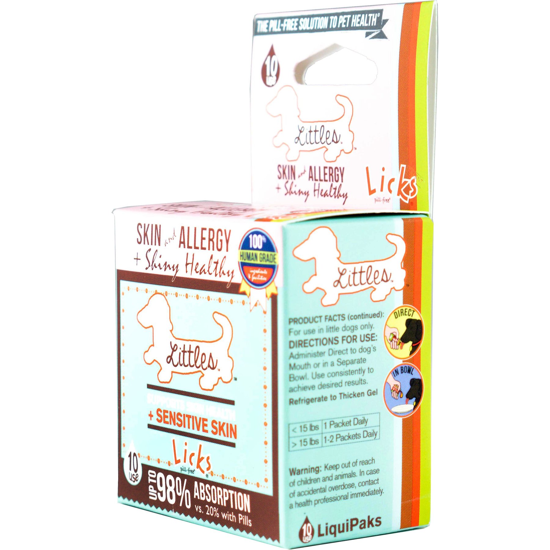 Licks Pill-Free Littles SKIN & ALLERGY Dog Supplement, 10 count