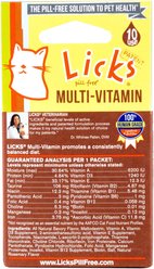 Licks Pill-Free MULTI-VITAMIN Cat Supplement, 10 count slide 2 of 2