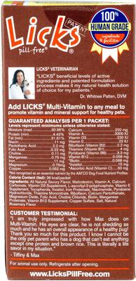 Show full view: Licks Pill-Free MULTI-VITAMIN Dog Supplement, 30 count slide 3 of 4