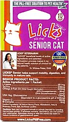 Licks Pill-Free SENIOR Mobility + Long-Term Health Support Senior Cat Supplement, 10 count slide 2 of 2