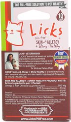 Licks Pill-Free SKIN & ALLERGY Cat Supplement, 10 count slide 2 of 2