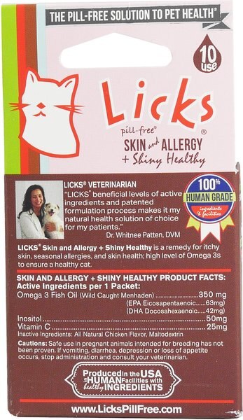Licks Pill-Free SKIN & ALLERGY Cat Supplement