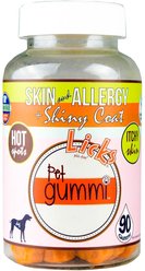 Licks Pill-Free SKIN & ALLERGY Gummi Dog Supplement, 90 count