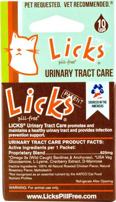 Show full view: Licks Pill-Free URINARY TRACT CARE Cat Supplement, 10 count slide 3 of 4