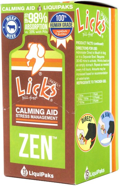 Licks Pill-Free ZEN Calming Braised Beef Flavor Dog Supplement