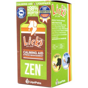 Licks Pill-Free ZEN Calming Braised Beef Flavor Dog Supplement, 15 count