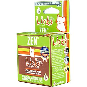 Licks Pill-Free ZEN Calming Cat Supplement, 10 count