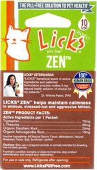 Licks Pill-Free ZEN Calming Cat Supplement, 10 count slide 2 of 2