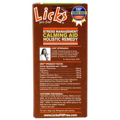 Show full view: Licks Pill-Free ZEN Calming Roasted Chicken Flavor Dog Supplement, 15 count slide 3 of 3