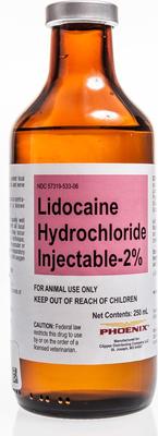 Lidocaine HCl Injectable Solution 2% for Dogs, Cats, Horses & Cattle