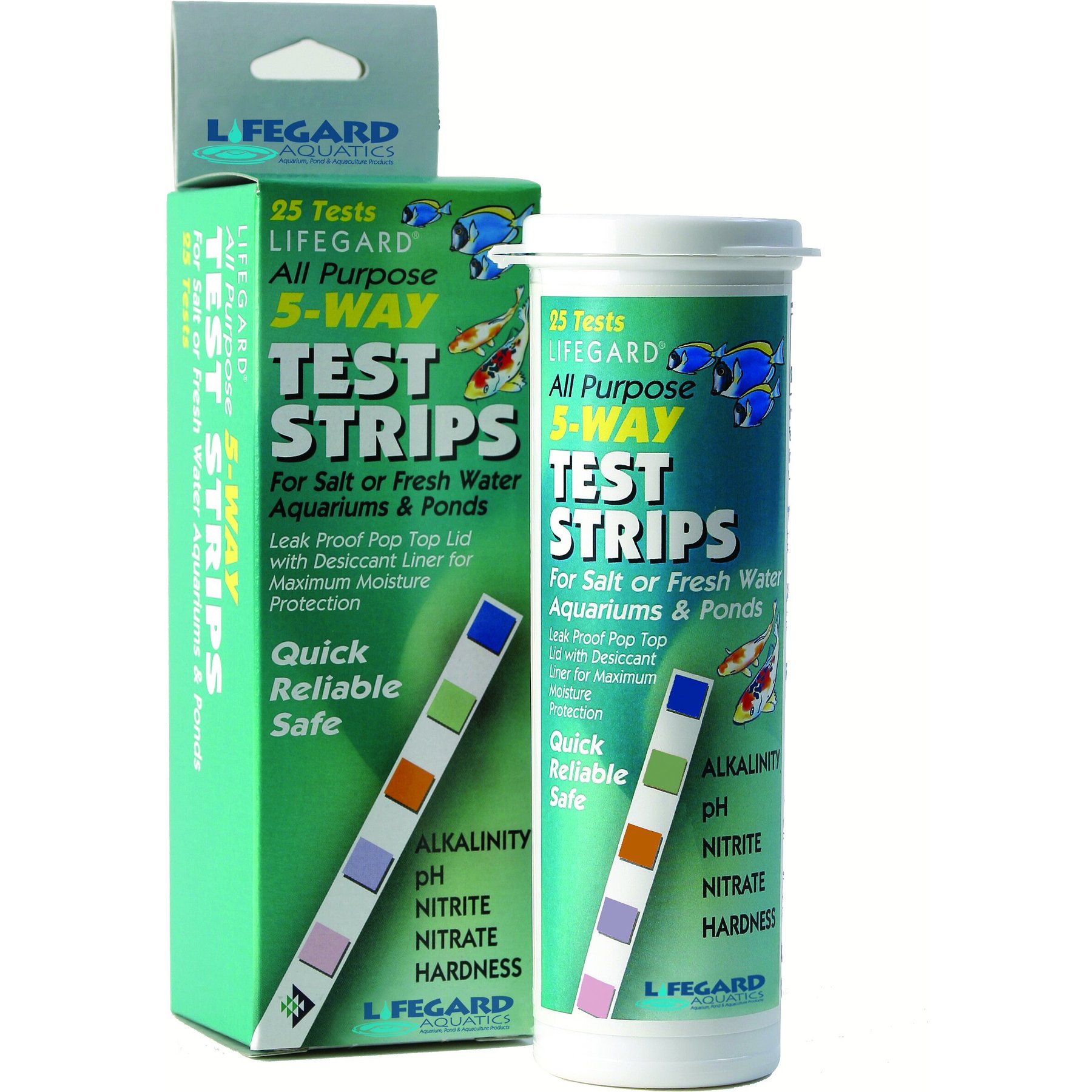 Lifegard All Purpose 5-Way Fish Pond Test Strips, 25 count