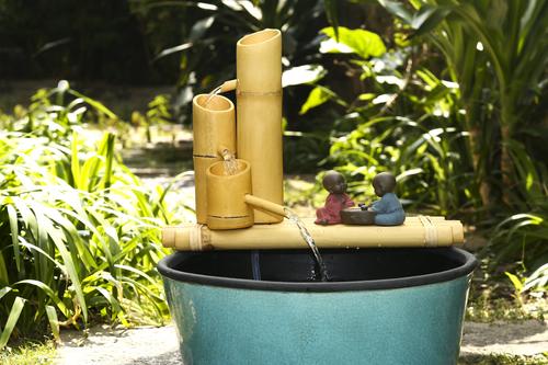 Show full view: Lifegard Bamboo 3-Tier Fish Aquarium Fountain & Quiet One Pump, Small slide 2 of 8