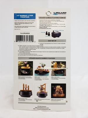 Show full view: Lifegard Bamboo 3-Tier Fish Aquarium Fountain & Quiet One Pump, Small slide 8 of 8