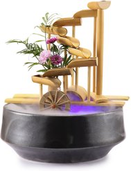 Lifegard Bamboo Money Fish Aquarium Fountain & Plant Holder