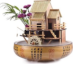 Lifegard Decorative Pot Bamboo House Fish Aquarium Fountain & Quiet One Pump