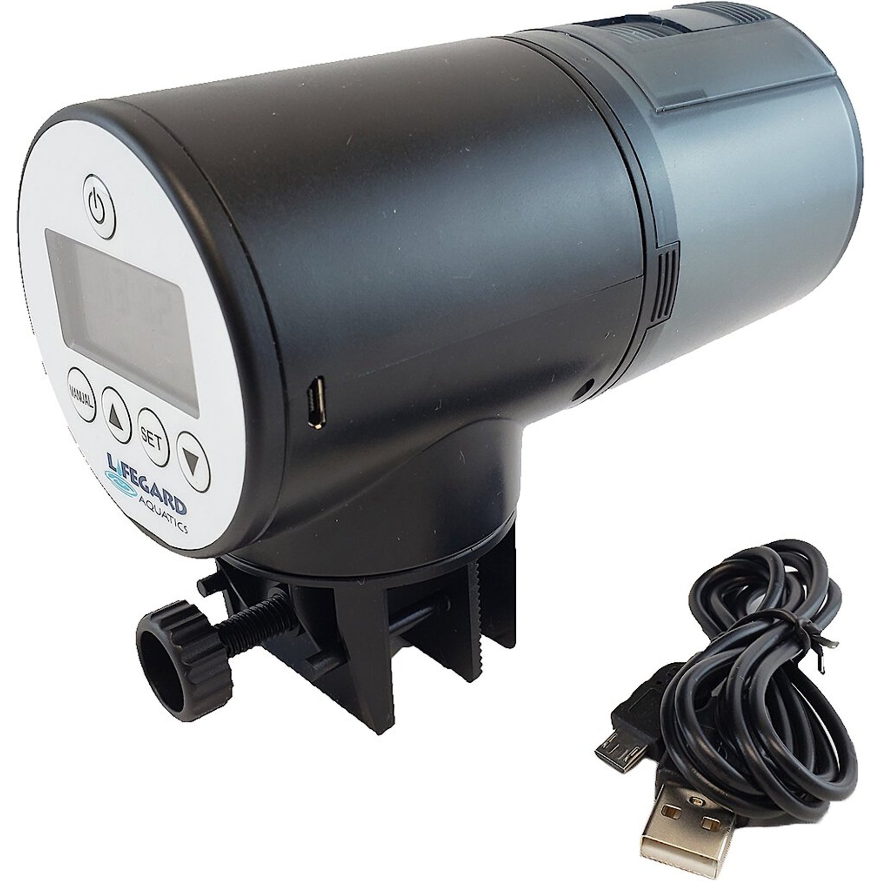 Lifegard Intellifeed Aquarium Fish Feeder, Black