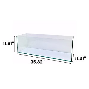 Lifegard Long Clear Glass Bookshelf Aquarium, 8-mm, 22-gal