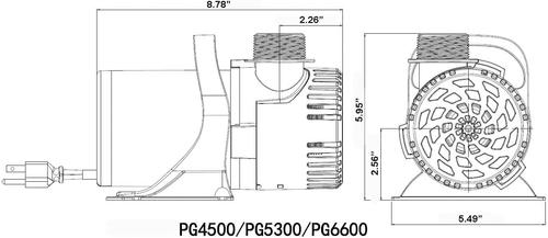 Show full view: Lifegard PG 5300 115V Fish Pond Pump slide 8 of 9