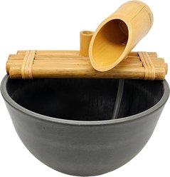 Lifegard Quiet One 100 Pump Bamboo Fountain with Plant Holder, Charcoal Grey Pot, 12-in base slide 2 of 4