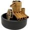 Show in main carousel: Lifegard Quiet One 100 Pump Bamboo Fountain with Plant Holder Rock Stream, Charcoal Grey Pot, 8-in base slide 2 of 4