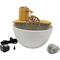 Show in main carousel: Lifegard Quiet One 100 Pump Bamboo Fountain with Plant Holder Rock Stream, Stone White Pot, 12-in base slide 1 of 5