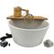 Show in main carousel: Lifegard Quiet One 100 Pump Bamboo Fountain with Plant Holder Rock Stream, Stone White Pot, 18-in base slide 1 of 5