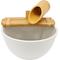 Show in main carousel: Lifegard Quiet One 100 Pump Bamboo Fountain with Plant Holder, Stone White Pot, 12-in base slide 2 of 4