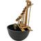 Show in main carousel: Lifegard Quiet One 100 Pump Bamboo Money Fountain with Plant Holder, 12-in base, Charcoal Grey Pot slide 4 of 5