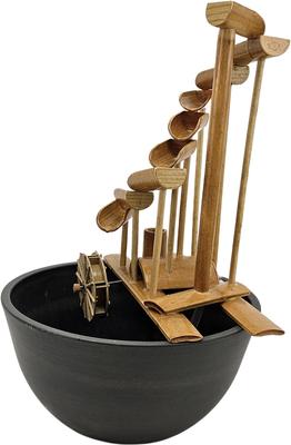 Show full view: Lifegard Quiet One 100 Pump Bamboo Money Fountain with Plant Holder, 12-in base, Charcoal Grey Pot slide 4 of 5