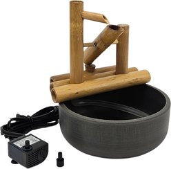 Lifegard Quiet One 100 Pump Bamboo Rocking Fountain, Charcoal Grey Pot, 8-in base slide 2 of 4