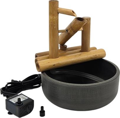 Show full view: Lifegard Quiet One 100 Pump Bamboo Rocking Fountain, Charcoal Grey Pot, 8-in base slide 2 of 5