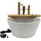 Show in main carousel: Lifegard Quiet One 100 Pump Bamboo Rocking Fountain, Stone White Pot, 18-in base slide 1 of 6
