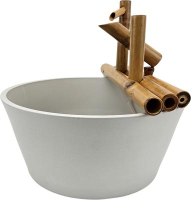 Show full view: Lifegard Quiet One 100 Pump Bamboo Rocking Fountain, Stone White Pot, 18-in base slide 4 of 6
