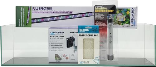 Show full view: Lifegard Clear Glass Bookshelf Aquarium with HOF-2 Filter, 5-mm, 6-gal slide 7 of 10