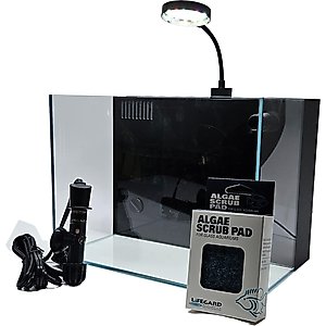 Lifegard CRYSTAL Beveled Edge Low Iron Aquarium with Built in Back Filter, 5-mm, 4-gal