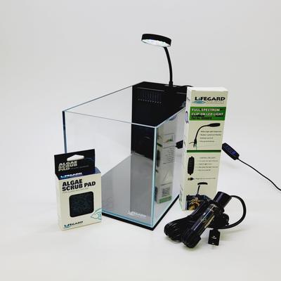 Show full view: Lifegard CRYSTAL Peninsula Beveled Edge Low Iron Aquarium with Built in Side Filter, 5-mm, 3.8-gal slide 2 of 8