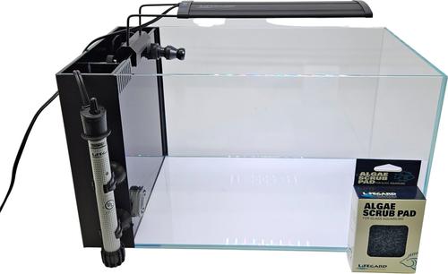 Show full view: Lifegard CRYSTAL Peninsula Beveled Edge Low Iron Aquarium with Built in Side Filter, 5-mm, 7-gal slide 8 of 9