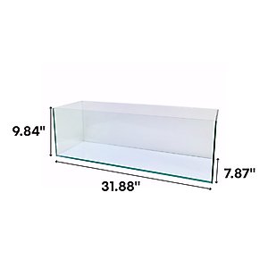 Lifegard Long Clear Glass Bookshelf Aquarium, 5-mm, 11-gal