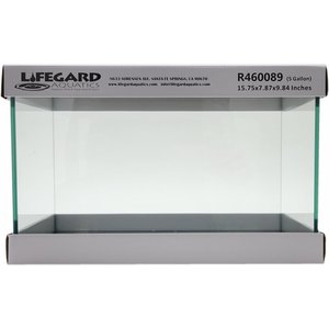 Lifegard Long Clear Glass Bookshelf Aquarium, 5-mm, 5-gal