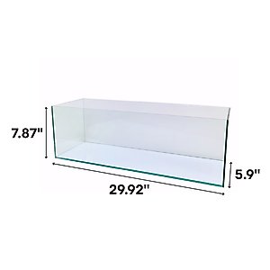 Lifegard Long Clear Glass Bookshelf Aquarium, 5-mm, 6-gal