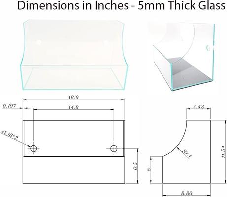 Show full view: Lifegard Low Iron Ultra Clear Glass Terrarium/Paludarium, 5-mm, 3.6-gal slide 9 of 10