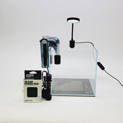 Show full view: Lifegard Nana Cube Low Iron Ultra Clear Glass Tank with HOF-1 Hang On Filter, 5-mm, 1-gal slide 6 of 9