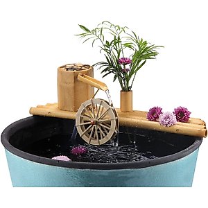 Lifegard Plant Holder Rock Stream Bamboo Fish Aquarium Lifegard & Quiet One Pump, Small