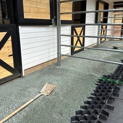 Lighthoof Equine Mud Management Panel Horse Stable Ground Treatment, 12-ft long, 6-ft wide, Black/Green slide 1 of 5