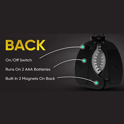 Show full view: Lightvise Universal LED Clamp-On Dual UV Dog & Cat Pet Urine Stain Detector Magnetic Flashlight, Black slide 4 of 7